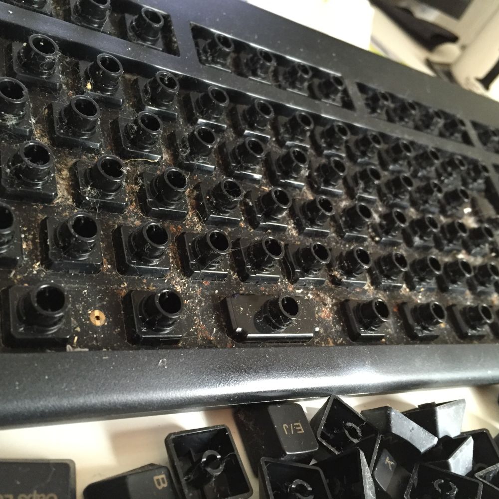 キーボードの掃除 キーが外れたボード２
