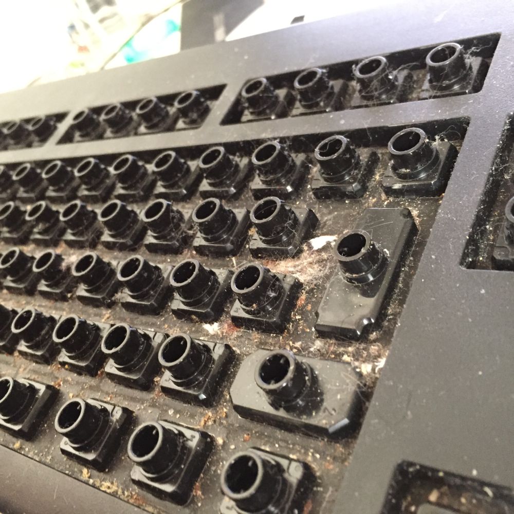 キーボードの掃除 キーが外れたボード３