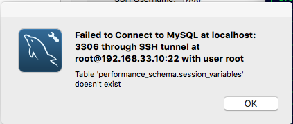 MySQL table performance_schema.session_variables doesn't exist